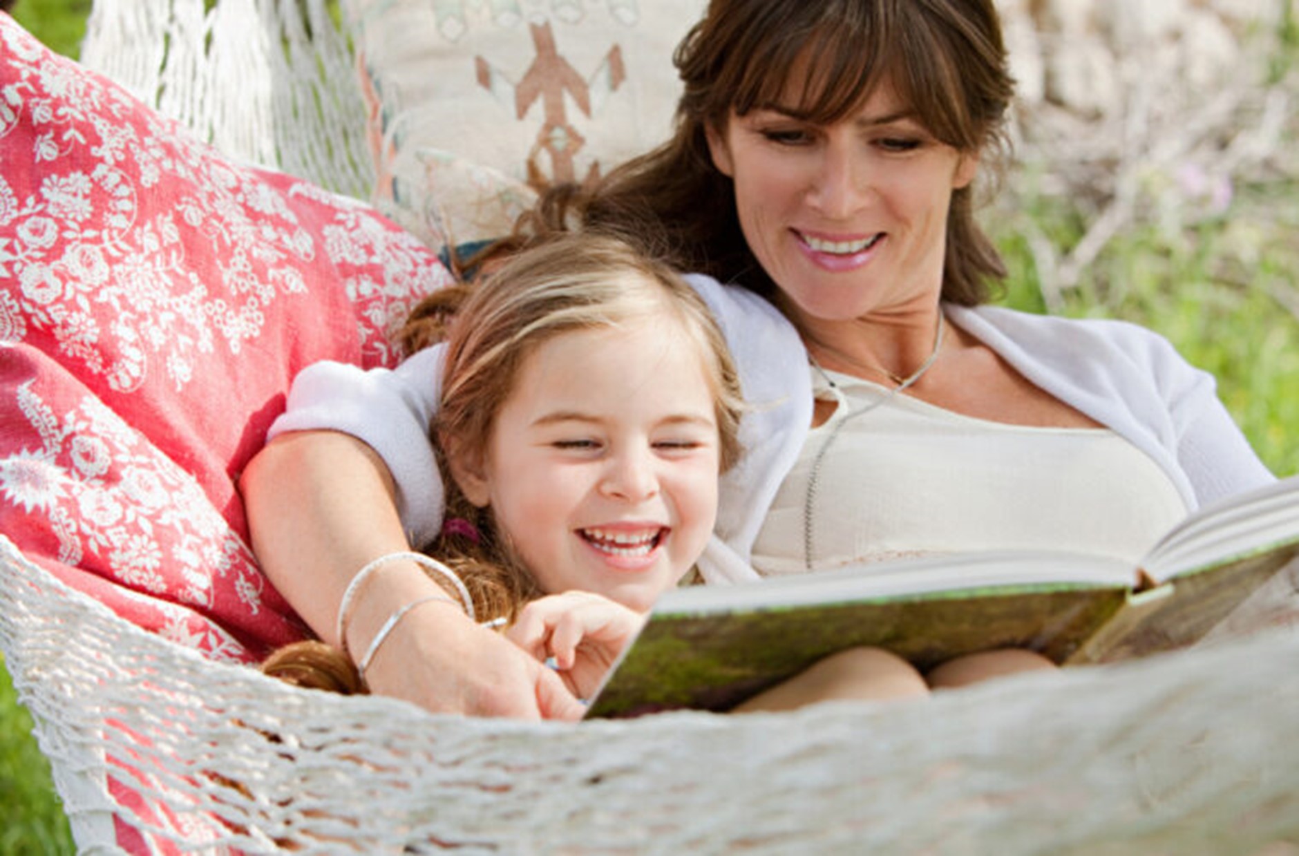 Mother and Daughter Reading Together